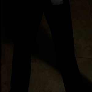 Black Straight Leg Casual Pants